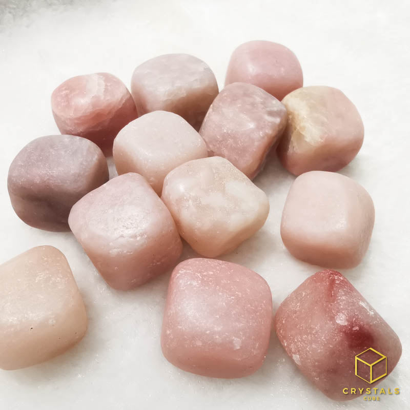 Pink Opal Cube Tumble