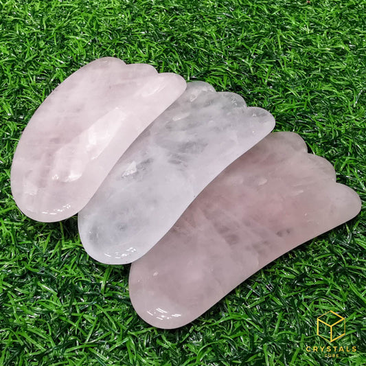 Rose Quartz Gua Sha Massage Plate