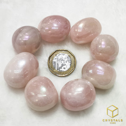 Aura Rose Quartz Tumble
