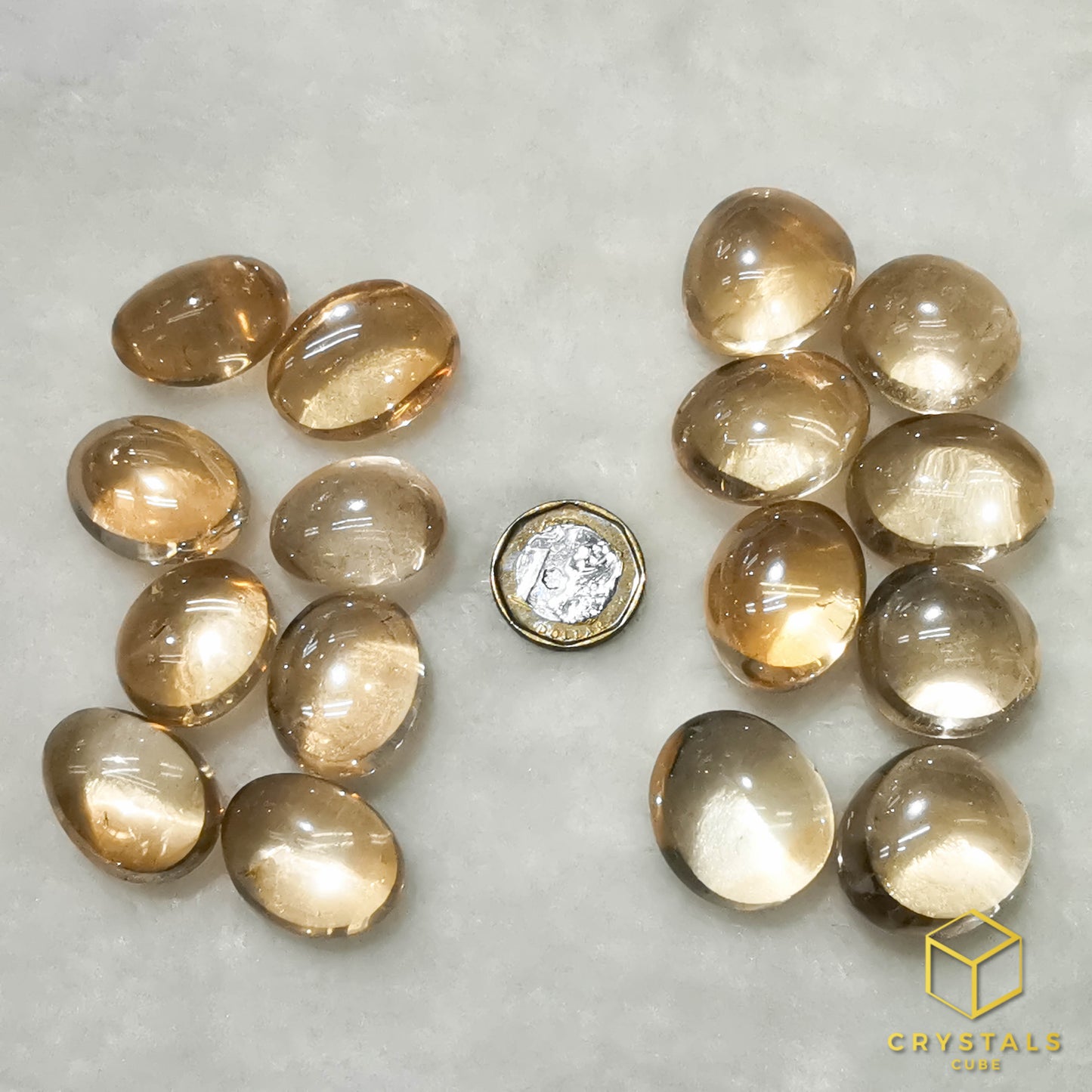 Tangerine Aura Quartz Tumble