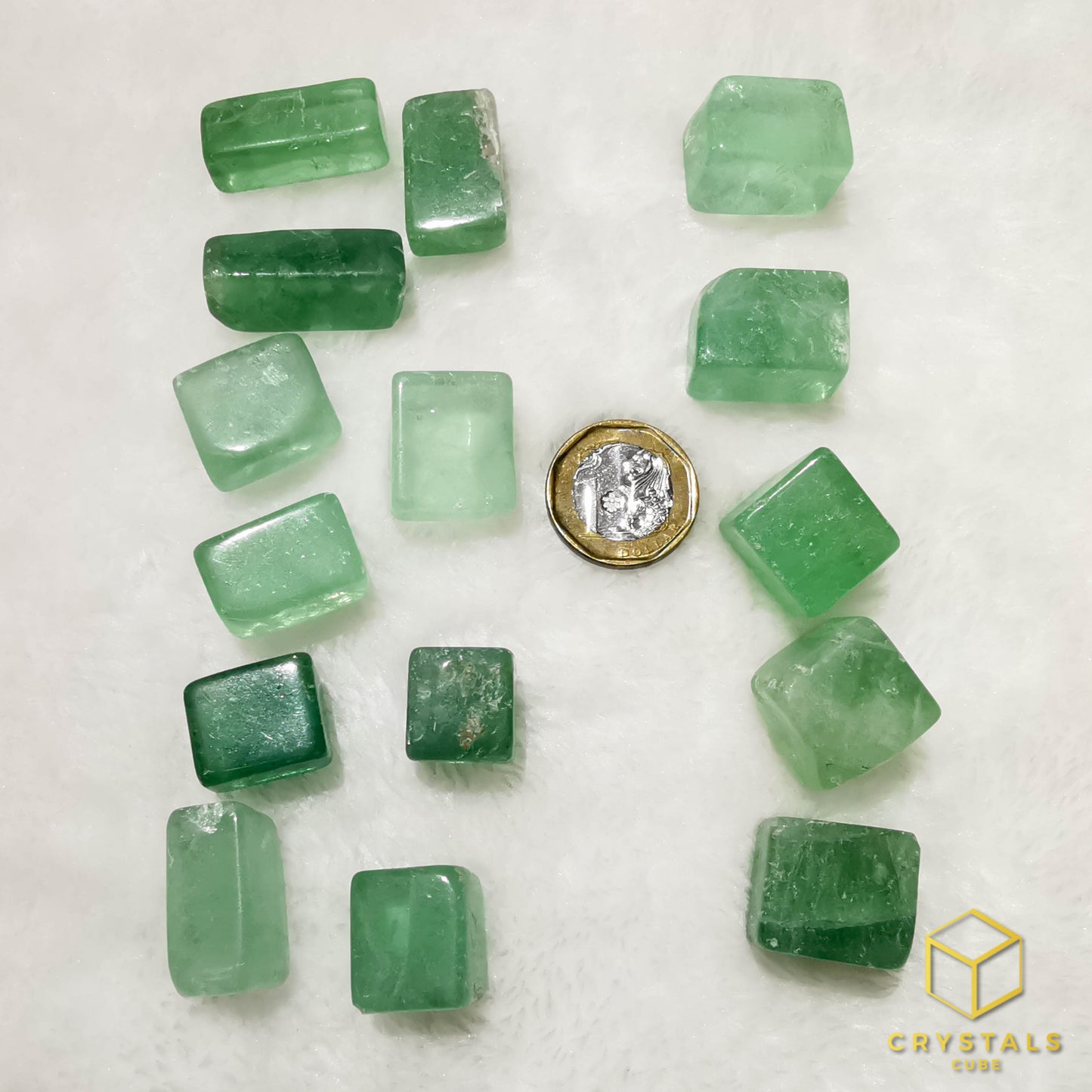 Fluorite (Green) Cube Tumble - S - M
