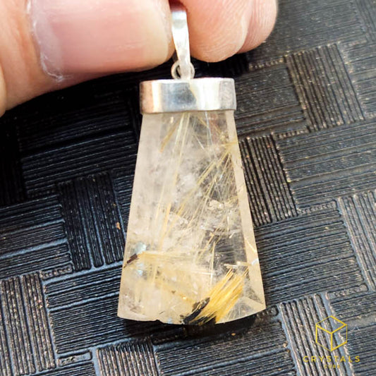 Golden Rutilated Quartz Pendant