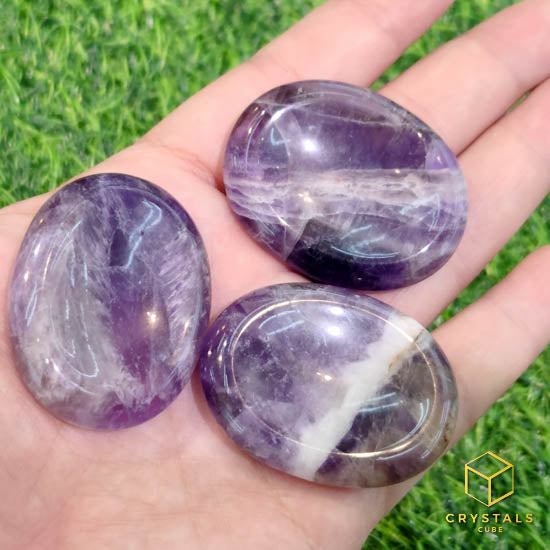 Chevron Amethyst Worry Stone