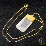 Load image into Gallery viewer, Selenite (Raw) Gold Cap Necklace
