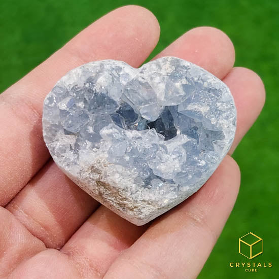 Celestite Heart Cluster