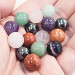 Load image into Gallery viewer, Mini Crystal Ball - Amethyst, Rose Quartz, Green Aventurine, Tiger&#39;s Eye, Red Jasper &amp; Hematite
