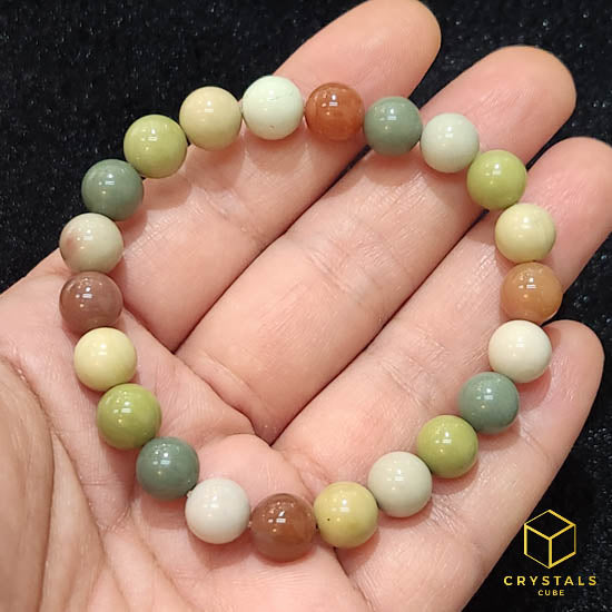 Macaron Alashan Agate Bracelet