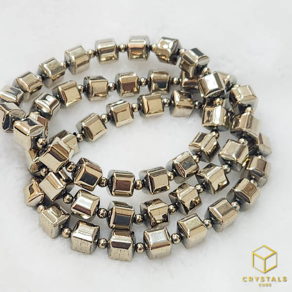 Pyrite Cube Bracelet