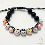 Load image into Gallery viewer, 9 Cat bead Bracelet - Blue Chalcedony Pink Chalcedony &amp; Onyx
