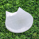 Load image into Gallery viewer, Selenite Cat Plate/Slab
