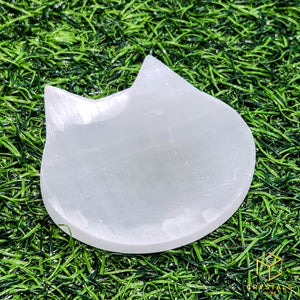 Selenite Cat Plate/Slab