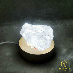 LED Light Wooden Display Stand for Crystals