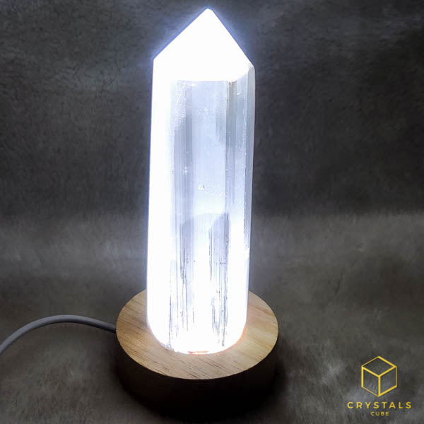 Selenite Point LED Lamp