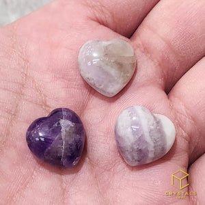 Mini Crystal Heart - Amethyst, Rose Quartz, Green Aventurine, Rhodonite & Fluorite