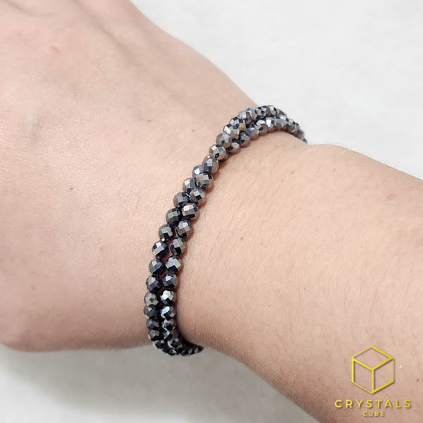 Terahertz Stone Necklace / Bracelet - Faceted 4mm