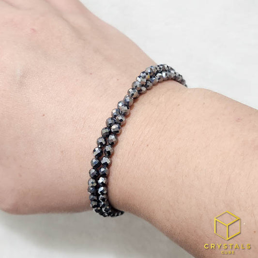 Terahertz Stone Necklace / Bracelet - Faceted 4mm