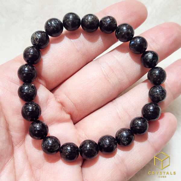 Arfvedsonite Bracelet - 8+mm and 10+mm
