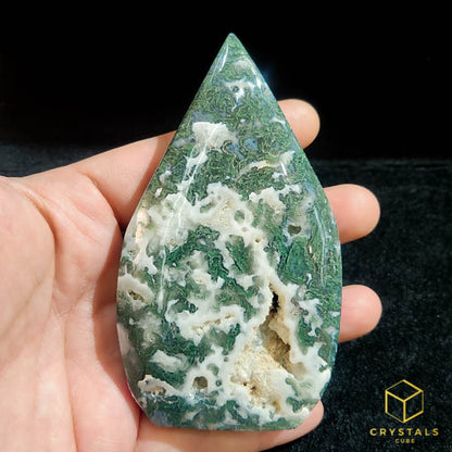 Moss Agate Teardrop
