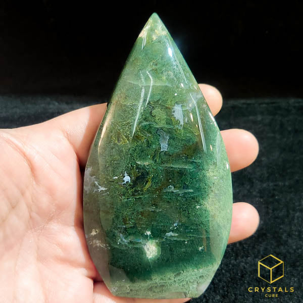 Moss Agate Teardrop