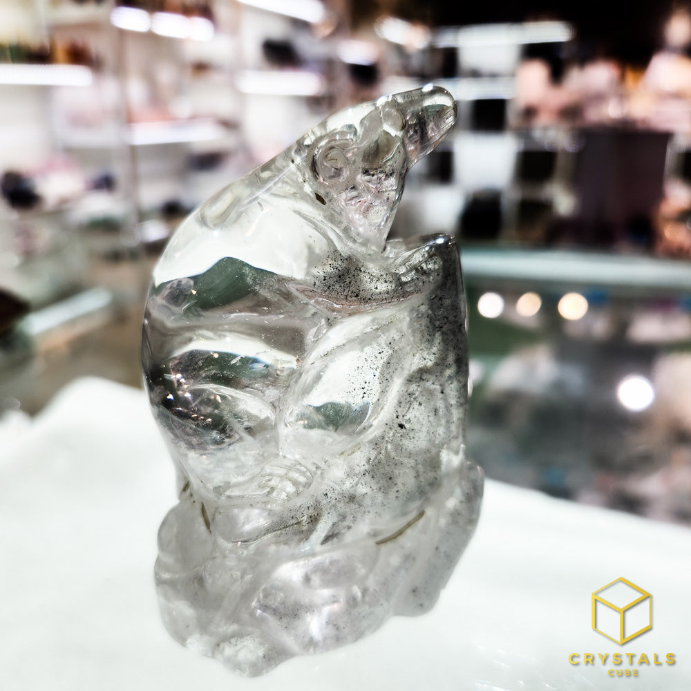 Clear Quartz Fortune Rat