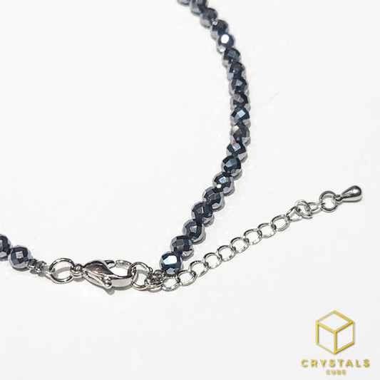 Terahertz Stone Anklet - Faceted 4mm - Ease Pain & Enhance Recovery