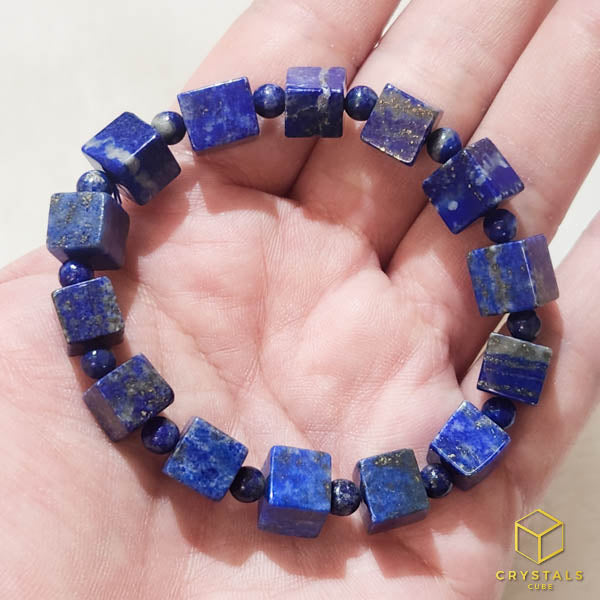 Lapis Lazuli Cube Bracelet