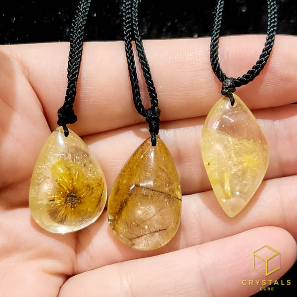 Golden Rutilated Quartz Pendant