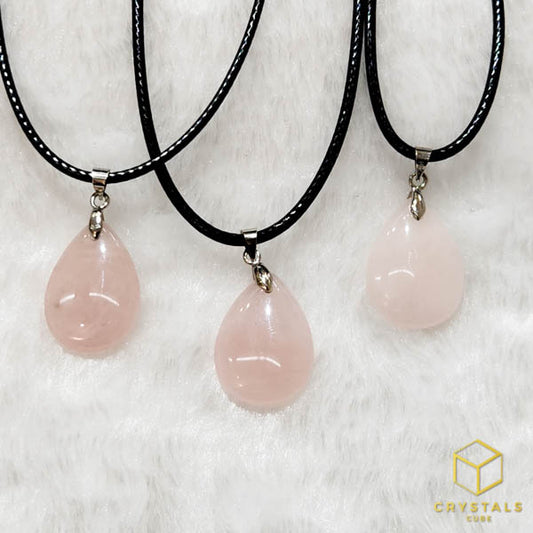 Rose Quartz Teardrop Pendant