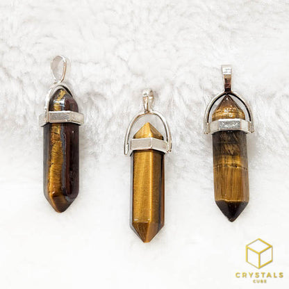 Tiger's Eye Double Point Pendant