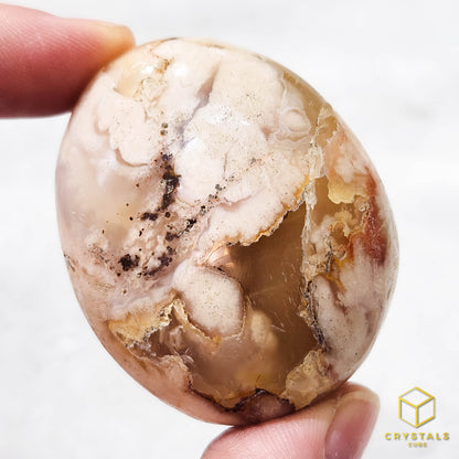 Sakura (Cherry Blossom) Agate Palm Stone