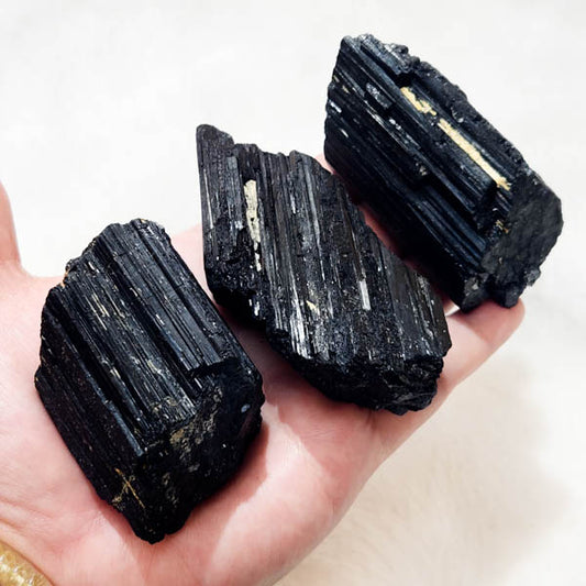 Black Tourmaline (Schorl) Raw - Palm Size