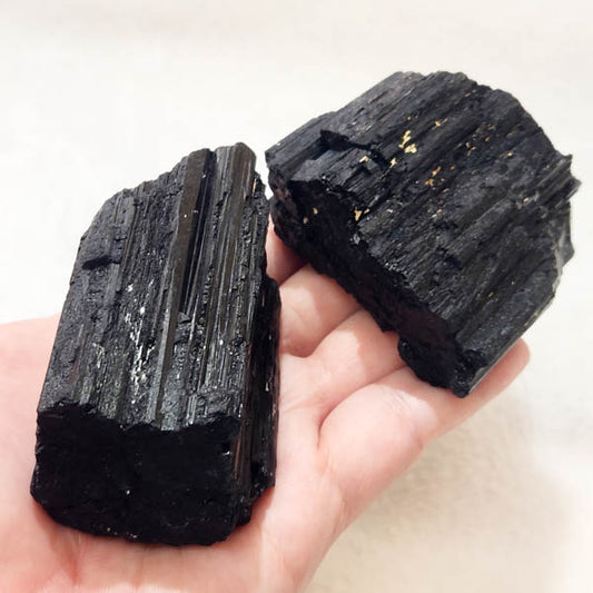 Black Tourmaline (Schorl) Raw - Palm Size