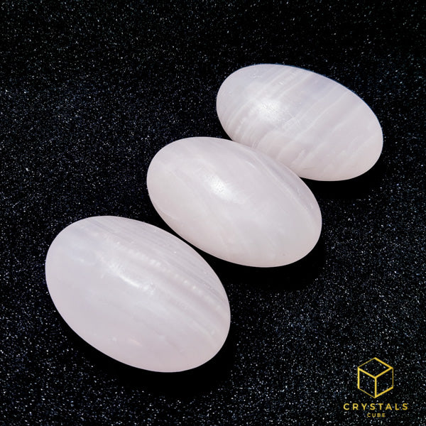 Pink Calcite Palm Stone