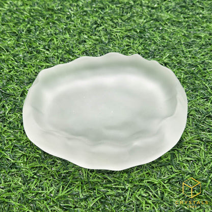 Cloud Glass Plate - For Displaying Crystals