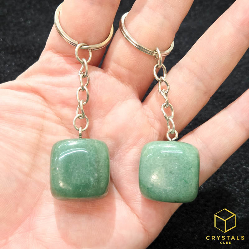 Crystal Keychain - Clear Quartz, Lapis, Rose Quartz, Green Aventurine, Moss Agate, Tiger's Eye, Red Jasper & Black Tourmaline