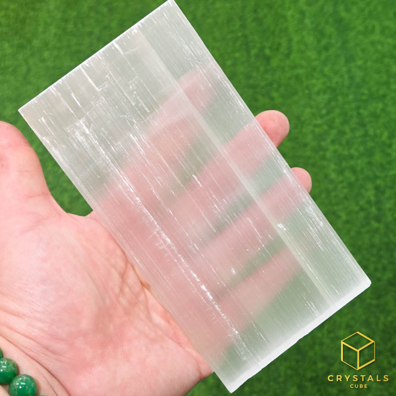 Selenite Raw Rectangle Slab