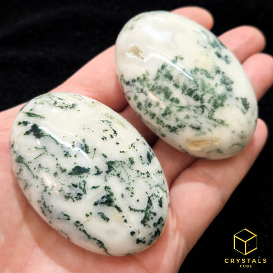 Moss Agate Palm Stone