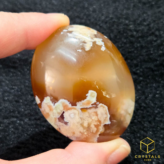 Sakura (Cherry Blossom) Agate Palm Stone