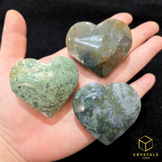 Moss Agate Heart