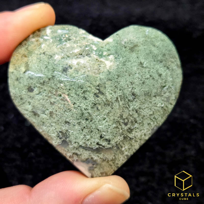 Moss Agate Heart