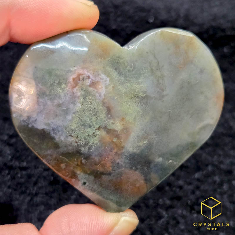 Moss Agate Heart