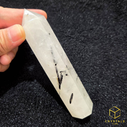 Black Rutile (Tourmalinated Quart) Point - 11.7cm