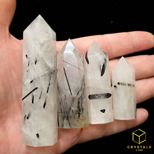 Black Rutile (Tourmalinated Quart) Point