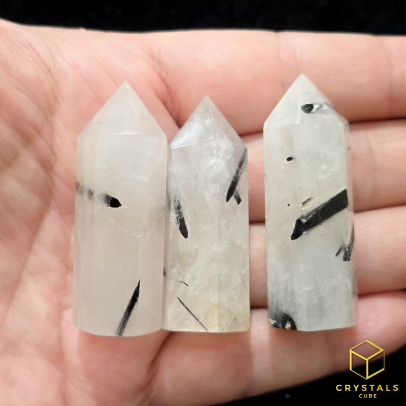 Black Rutile (Tourmalinated Quart) Point
