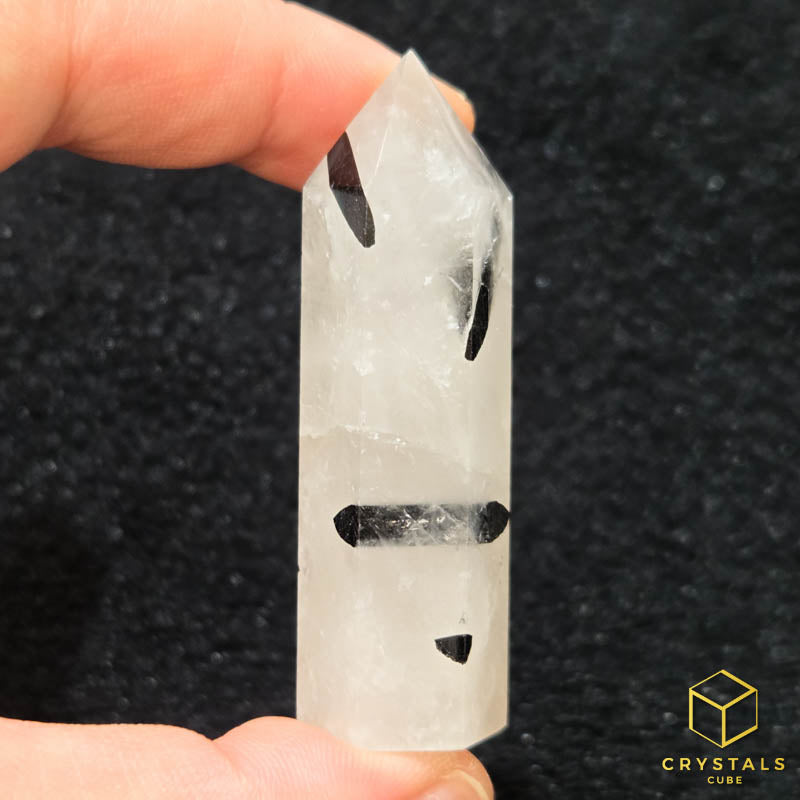 Black Rutile (Tourmalinated Quart) Point