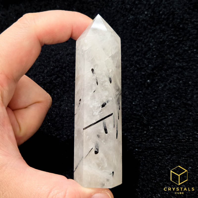Black Rutile (Tourmalinated Quart) Point