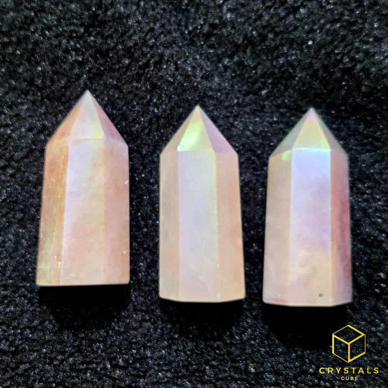 Aura Rose Quartz Point - 5.5cm