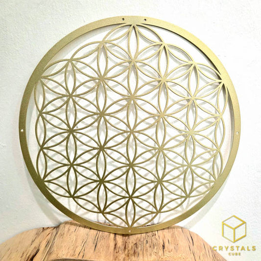 Flower of life Metal Wall Art - 40cm Energy Grid