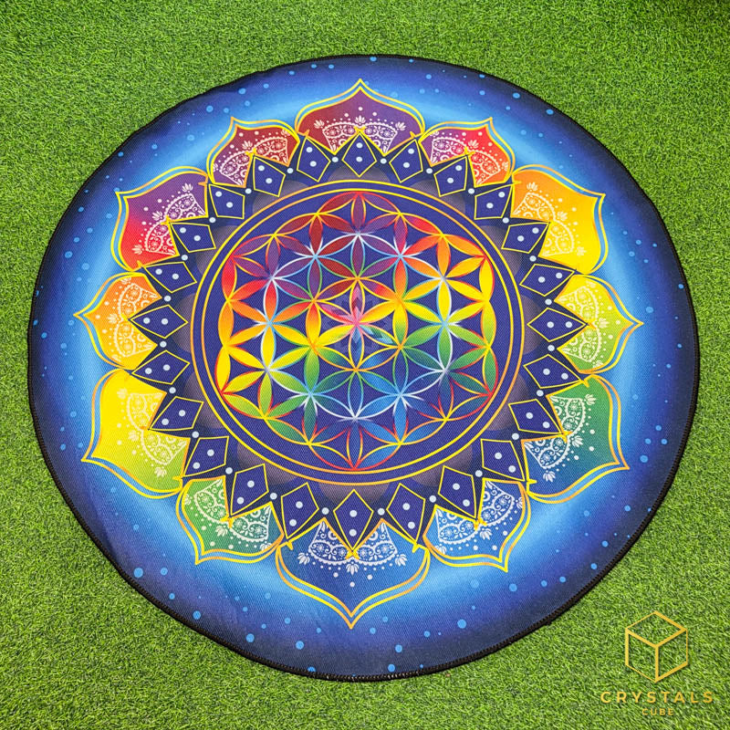 Flower of Life Meditation Mat - Promote Meditation / Harmonise & Energise Personal Energy Field