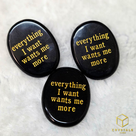 Black Obsidian Manifestation Stone - Everything I Want Wants Me More